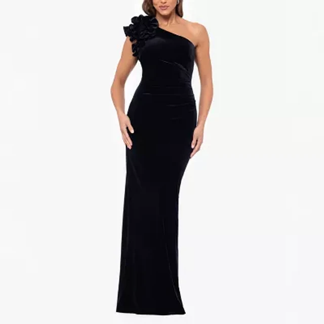 jcpenney black velvet dress Home Size:38.5 (US 8.5) Ruffled hemline Shop Maxi Dresses & light purple