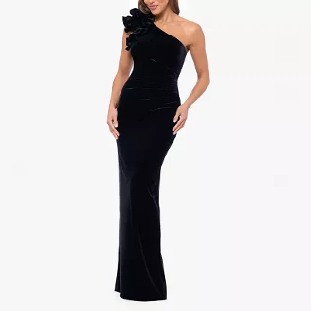 jcpenney black velvet dress JC PENNY Black Velvet Strapless Mini Dress