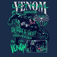 Novelty Mens Crew Neck Short Sleeve Regular Fit Venom Graphic T-Shirt