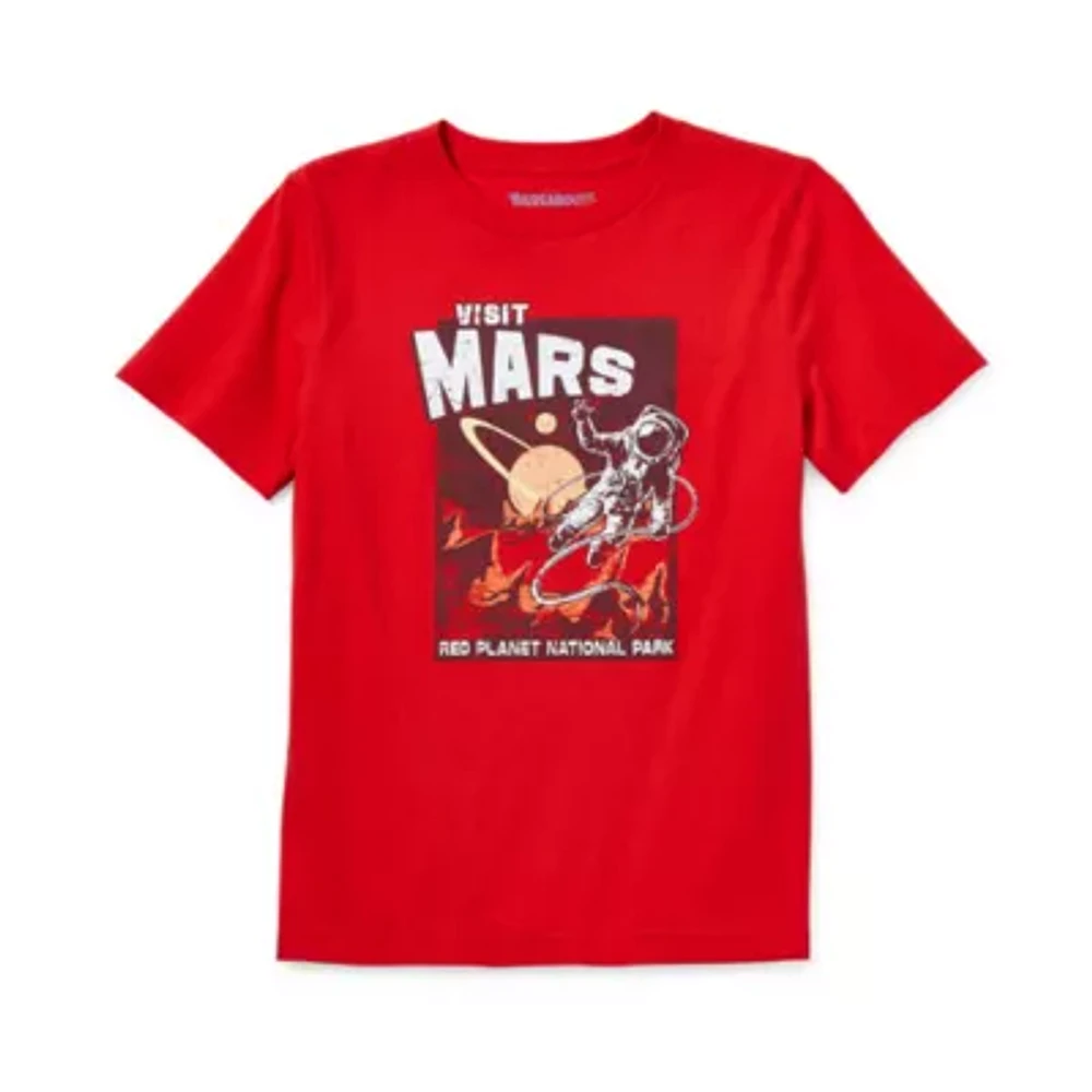 Thereabouts Little & Big Boys Crew Neck Short Sleeve Graphic T-Shirt