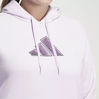 adidas Rhinestone Logo Hoodie (Plus Size)