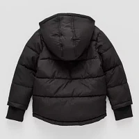 Okie Dokie Toddler Boys Adaptive Hooded Heavyweight Puffer Jacket