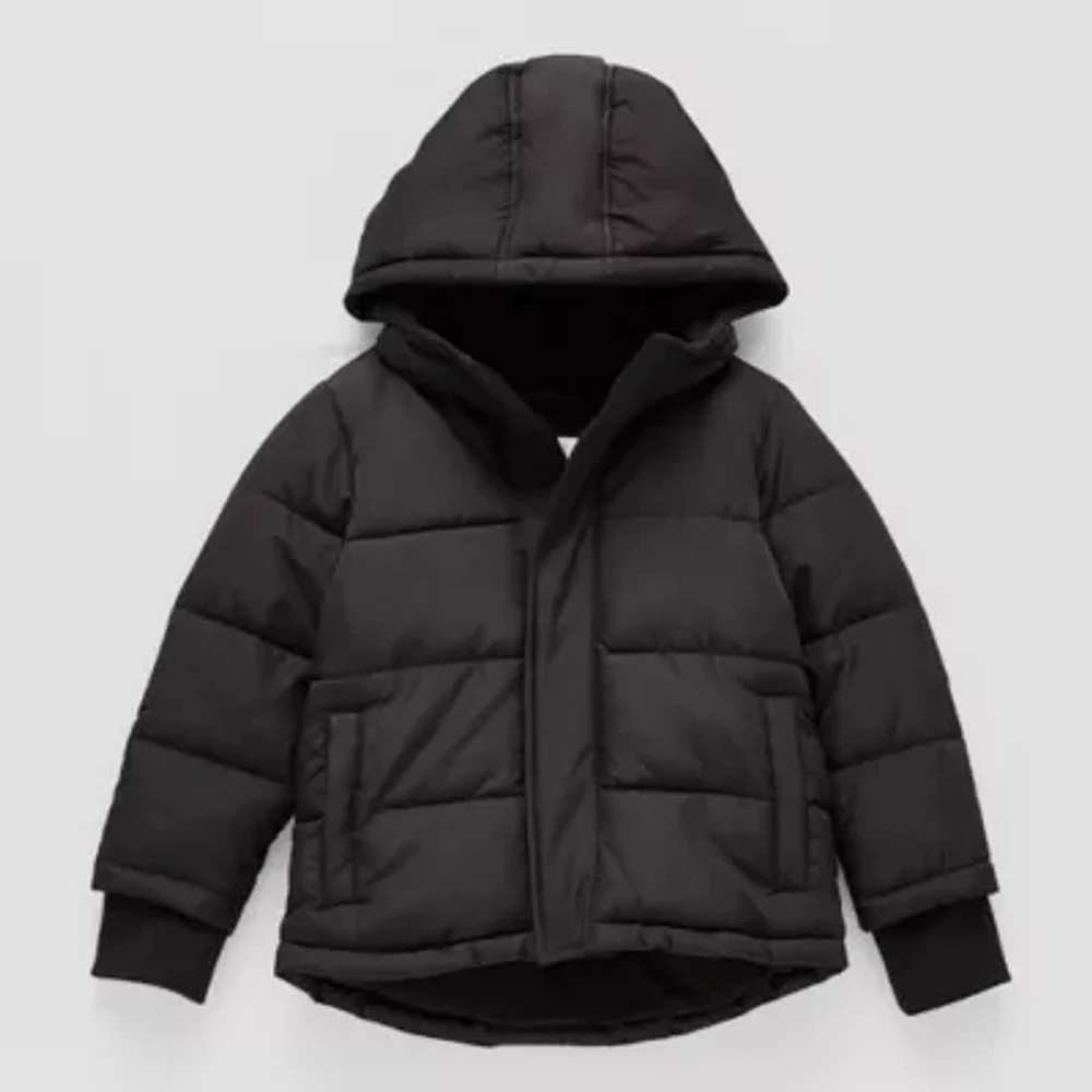 Okie Dokie Toddler Boys Adaptive Hooded Heavyweight Puffer Jacket