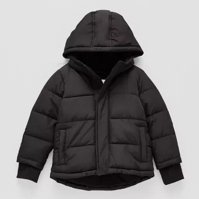 Okie Dokie Toddler Boys Adaptive Hooded Heavyweight Puffer Jacket