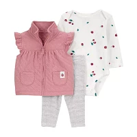 Carter's Baby Girls 3-pc. Pant Set