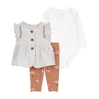 Carter's Baby Girls 3-pc. Pant Set