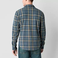 mutual weave Mens Regular Fit Long Sleeve Plaid Button-Down Shirt