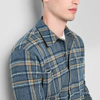 mutual weave Mens Regular Fit Long Sleeve Plaid Button-Down Shirt