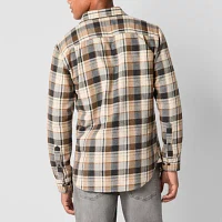 mutual weave Mens Regular Fit Long Sleeve Flannel Shirt