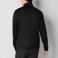 Stylus Mens Mock Neck Long Sleeve Quarter-Zip Pullover