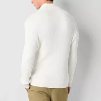 Stylus Mens Mock Neck Long Sleeve Pullover Sweater