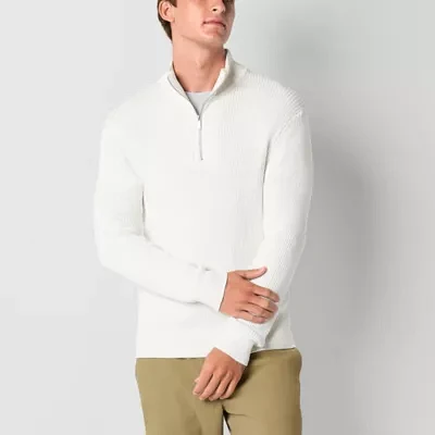 Stylus Mens Mock Neck Long Sleeve Pullover Sweater