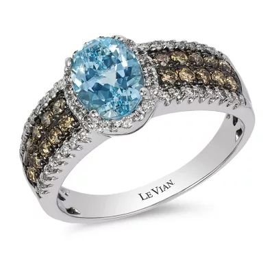 Le Vian® Grand Sample Sale™ Chocolatier® Genuine Aquamarine and Diamond Ring
