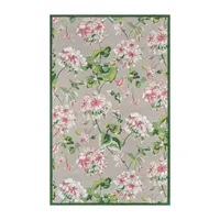 Madcap Cottage By Momeni Isleboro Eve Floral Hooked Indoor Rectangular Accent Rug