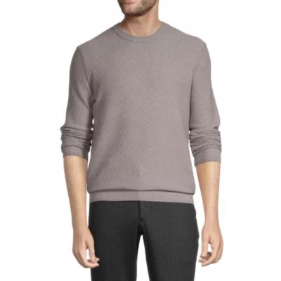 J. Ferrar Slim Mens Crew Neck Long Sleeve Pullover Sweater