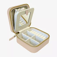 Mele And Co Stow And Go Mirrored Jewelry Travel Case