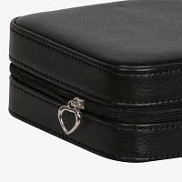 Mele And Co Dana Mirrored Black Jewelry Travel Case