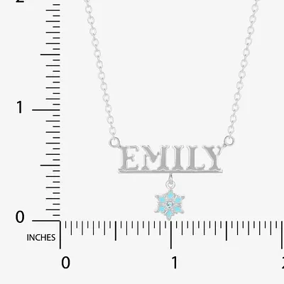 Disney Frozen Personalized Sterling Silver Snowflake Snowflake Name Necklace