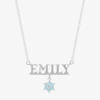 Disney Frozen Personalized Sterling Silver Snowflake Snowflake Name Necklace