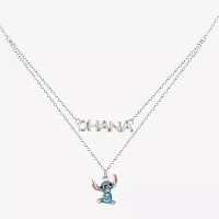 Disney Collection Girls Sterling Silver Lilo & Stitch Stitch Pendant Necklace