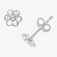 Itsy Bitsy Sterling Silver 4mm Flower Stud Earrings