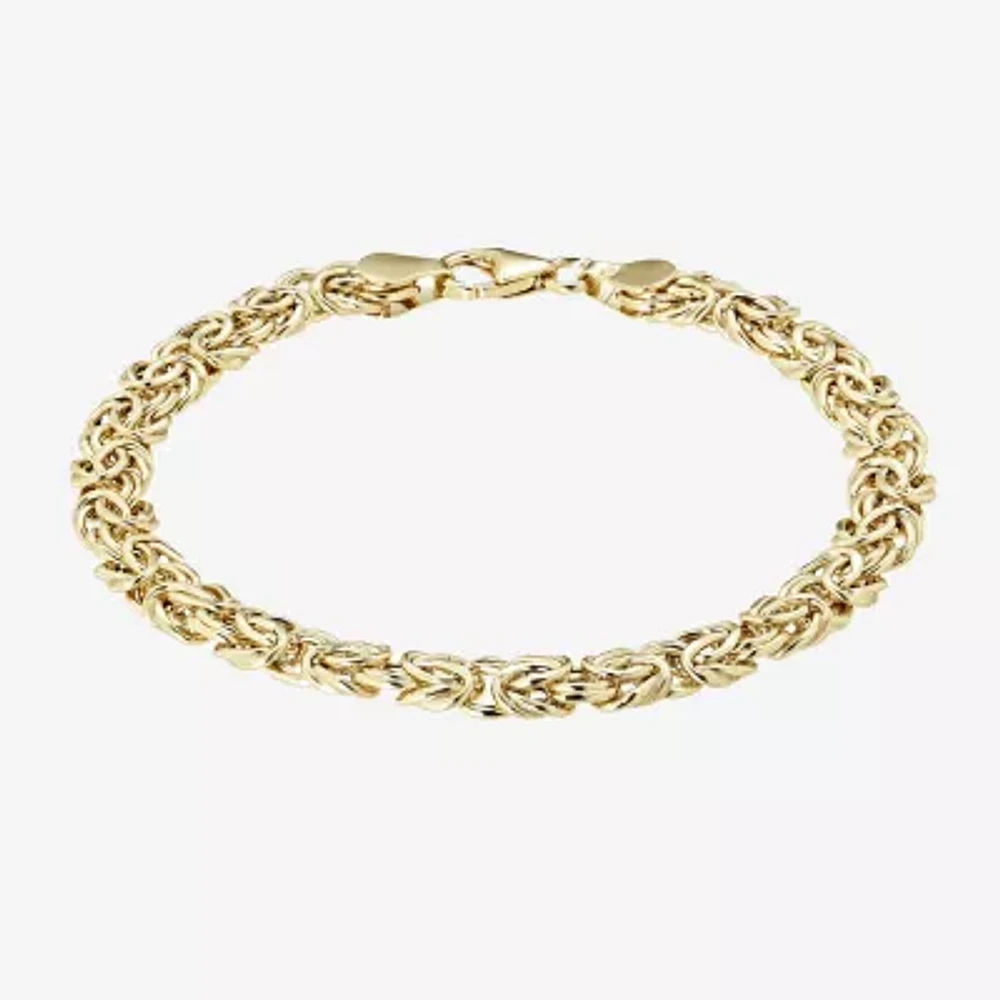 14K Yellow Gold 6.4mm Byzantine Bracelet