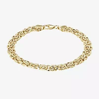 14K Yellow Gold 6.4mm Byzantine Bracelet 