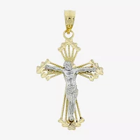 Women’s 14K Gold Two-Tone Crucifix Cross Pendant