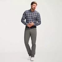 IZOD Luxury Sport Mens Classic Fit Long Sleeve Plaid Button-Down Shirt