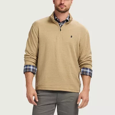 IZOD Luxury Sport Textured Mens Long Sleeve Quarter-Zip Pullover