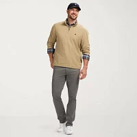 IZOD Luxury Sport Textured Mens Long Sleeve Quarter-Zip Pullover