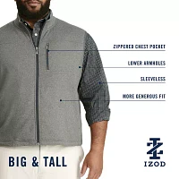 IZOD Mens Fleece Big and Tall Lightweight Vest Jacket