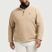 IZOD Thermasoft Sweater Fleece Big and Tall Mens Mock Neck Long Sleeve Quarter-Zip Pullover