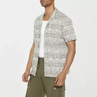 Forever 21 Mens Short Sleeve Abstract Button-Down Shirt