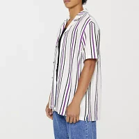 Forever 21 Mens Short Sleeve Striped Button-Down Shirt