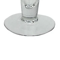 17.5'' Transparent Swirled Glass Taper Candle Holder