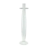 20'' Glass Swirled Taper Candle Holder