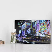 LED Lighted NYC Times Square Canvas Wall Art 15.75'' x 23.5''