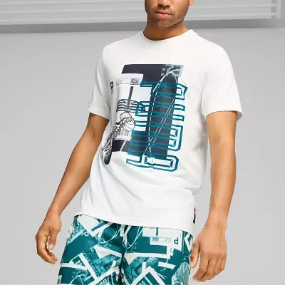 PUMA Mens Crew Neck Short Sleeve Graphic T-Shirt