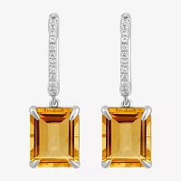 Effy  Genuine Orange Citrine Sterling Silver Drop Earrings