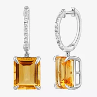 Effy  Genuine Orange Citrine Sterling Silver Drop Earrings