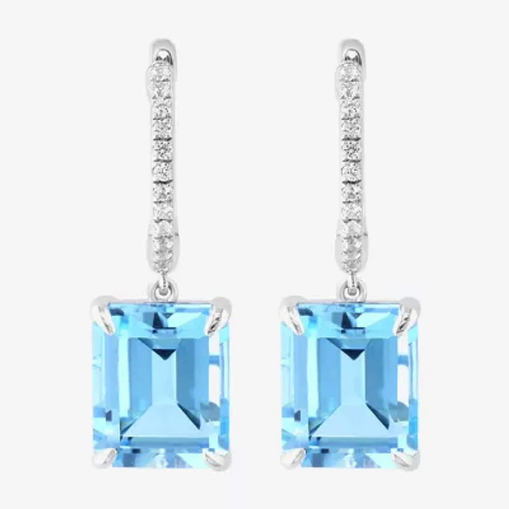 Effy  Genuine Blue Topaz Sterling Silver Drop Earrings