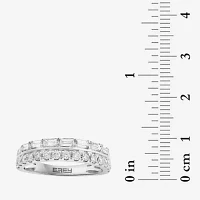 Effy  (H / Vs1-Vs2) Womens 5/8 CT. T.W. Lab Grown White Diamond 14K White Gold Cocktail Ring