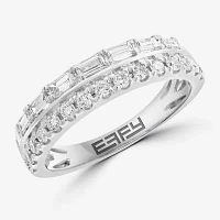 Effy  (H / Vs1-Vs2) Womens 5/8 CT. T.W. Lab Grown White Diamond 14K White Gold Cocktail Ring