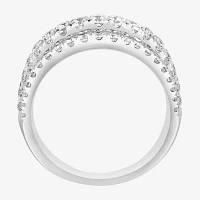 Effy  (E-F / Vs2-Si1) Womens 2 CT. T.W. Lab Grown White Diamond 14K White Gold Cocktail Ring