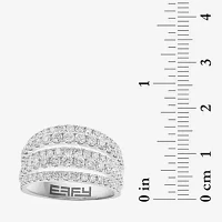 Effy  (E-F / Vs2-Si1) Womens 2 CT. T.W. Lab Grown White Diamond 14K White Gold Cocktail Ring