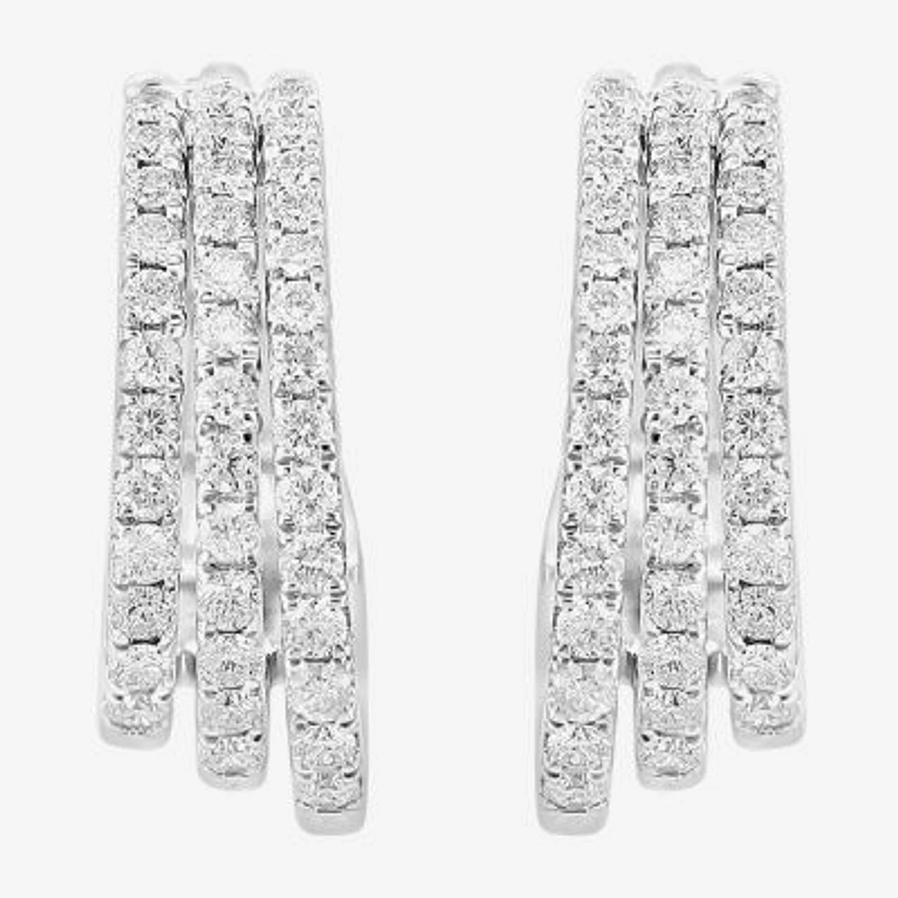 Effy  (G / Vs2-Si1) 1 CT. T.W. Lab Grown White Diamond Sterling Silver 76mm Stud Earrings