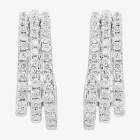 Effy  (G / Vs2-Si1) 1 CT. T.W. Lab Grown White Diamond Sterling Silver 76mm Stud Earrings