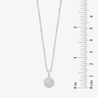 Effy  (G / Si1-Si2) Womens 2-pc. 5/8 CT. T.W. Cable Lab Grown White Diamond Sterling Silver Round Pendant Necklace Set