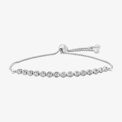 Effy  (G / Si1-Si2) 1/7 CT. T.W. Lab Grown White Diamond Sterling Silver Bolo Bracelet